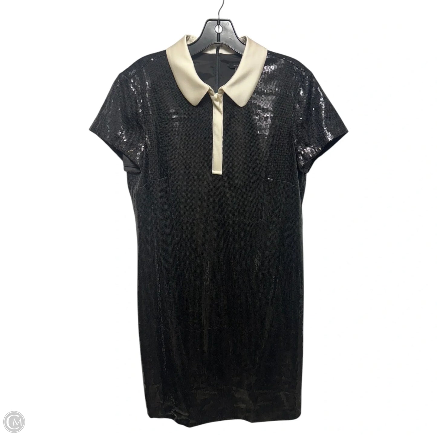 Sequin Dress Party Midi By Ann Taylor In Black, Size: 10