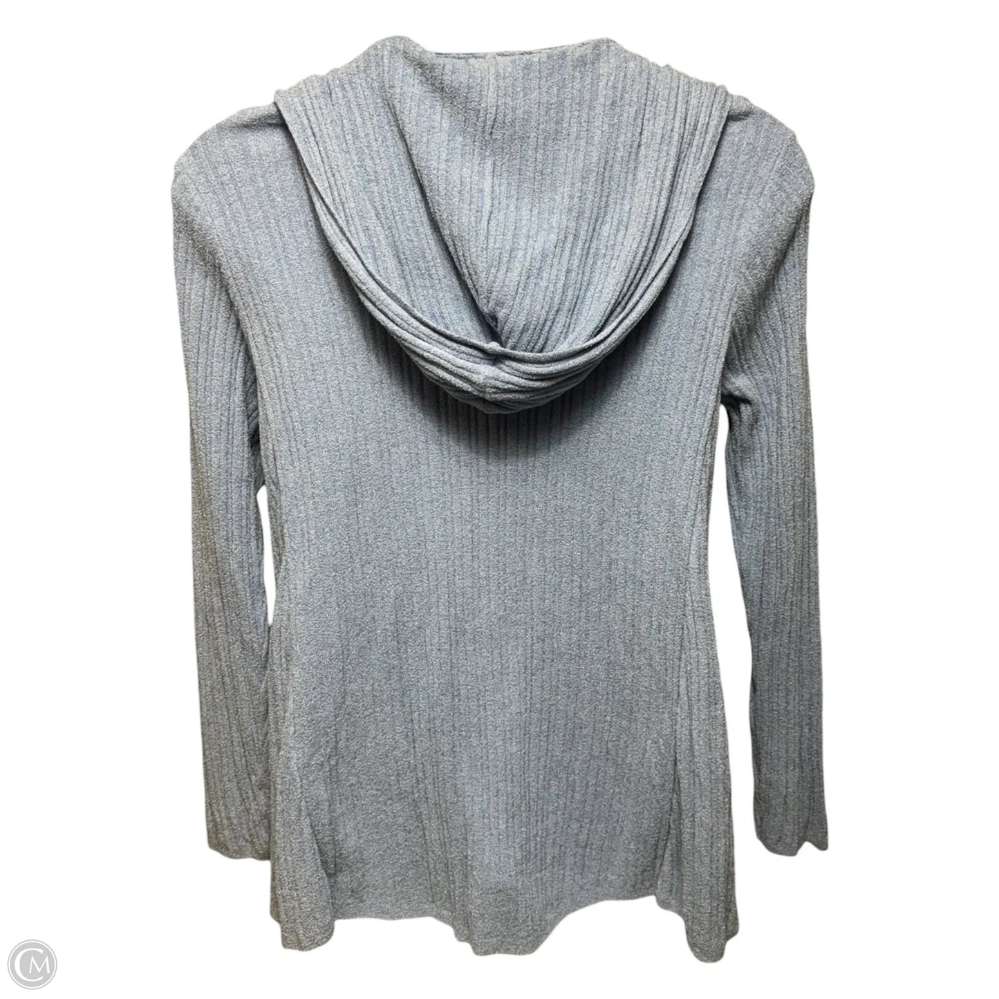 CozyChic Ultra Lite Oasis Ribbed Hoodie Cardigan By Barefoot Dreams In Blue, Size: 2x