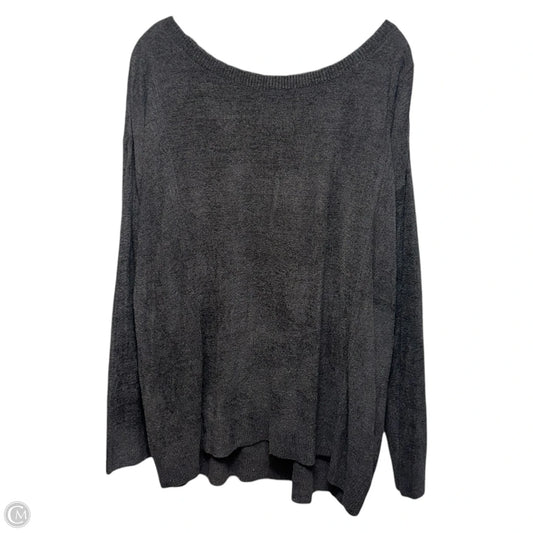 Dockside Pointelle Pullover By Barefoot Dreams In Carbon, Size: 2x