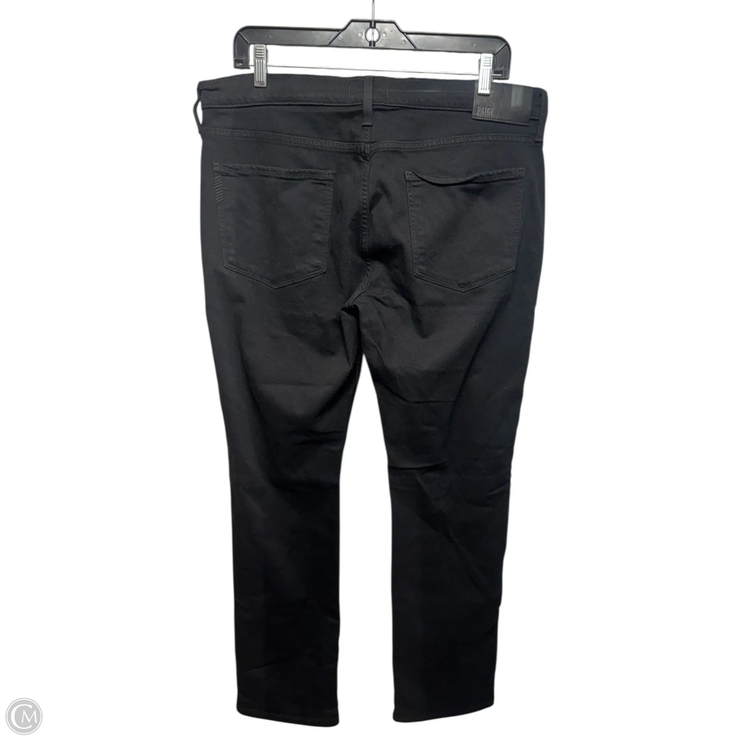 Jeans Straight By Paige In Black, Size: 34