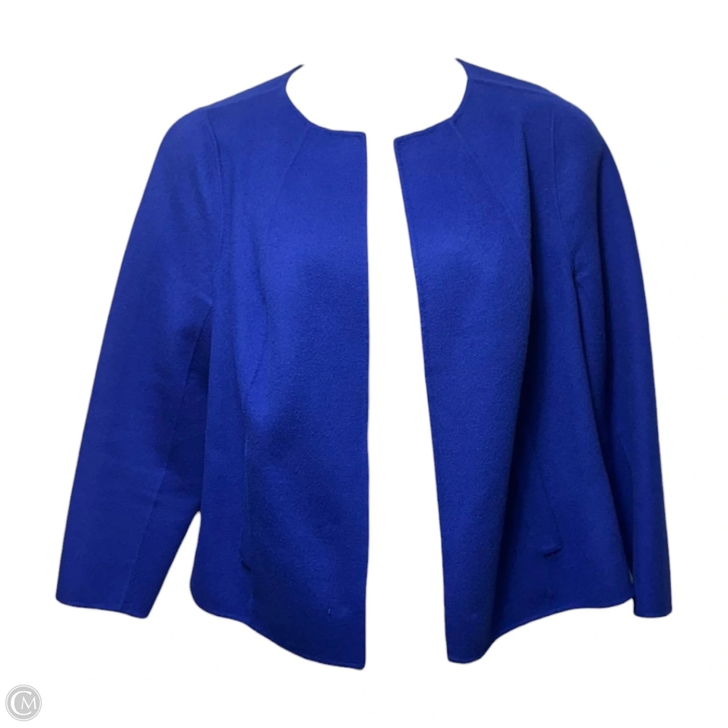Wool Jacket Other By Talbots In Blue, Size: 1x