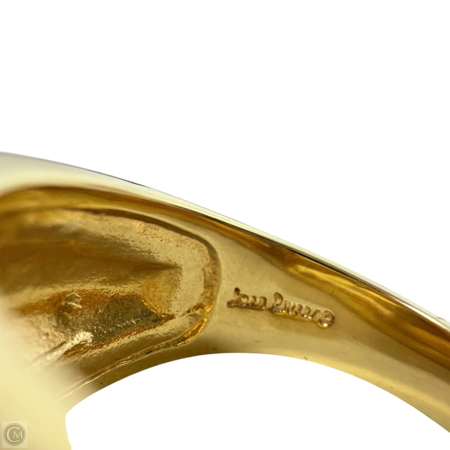 Gold & Black Tone Amber & Clear Crystal Statement Ring By Joan Rivers, Size: 10