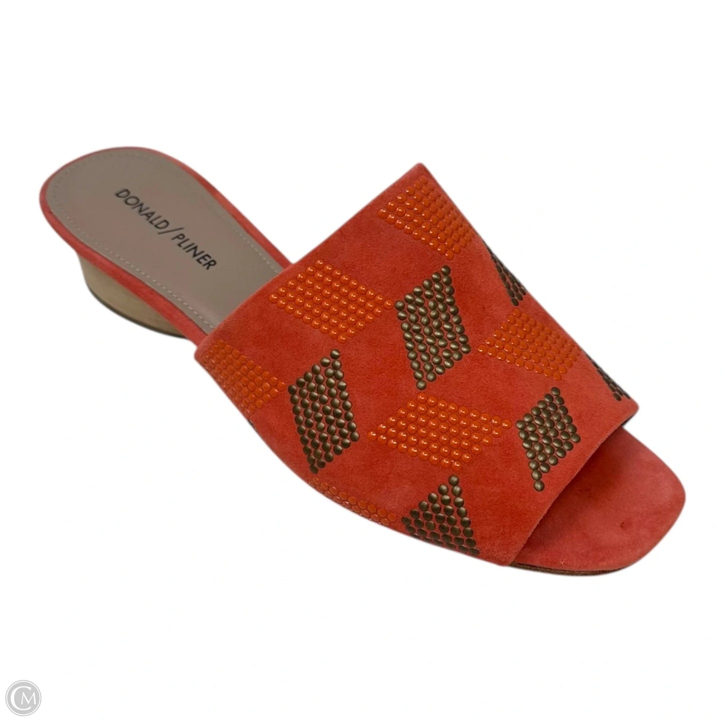 Studded Sandals Heel By Donald Pliner In Orange, Size: 9.5