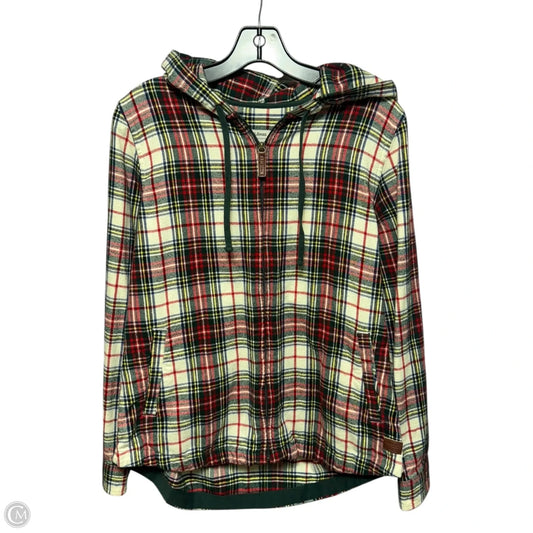 Hooded Jacket Shirt By L.l. Bean In Plaid Pattern, Size: S