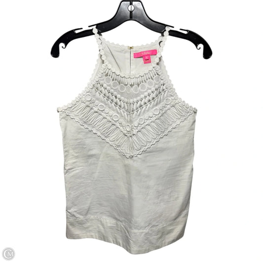 Top Sleeveless Designer By Lilly Pulitzer In White, Size: 0