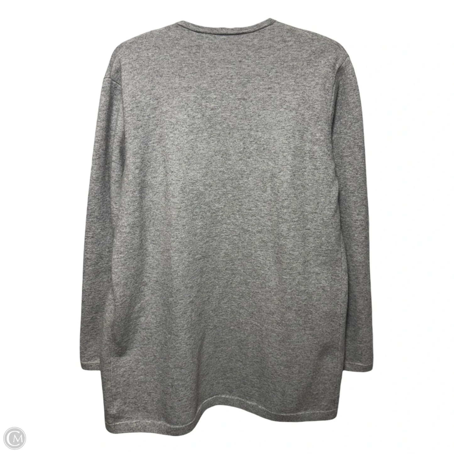 Wool Blend Sweater Cardigan By Theory In Grey, Size: M