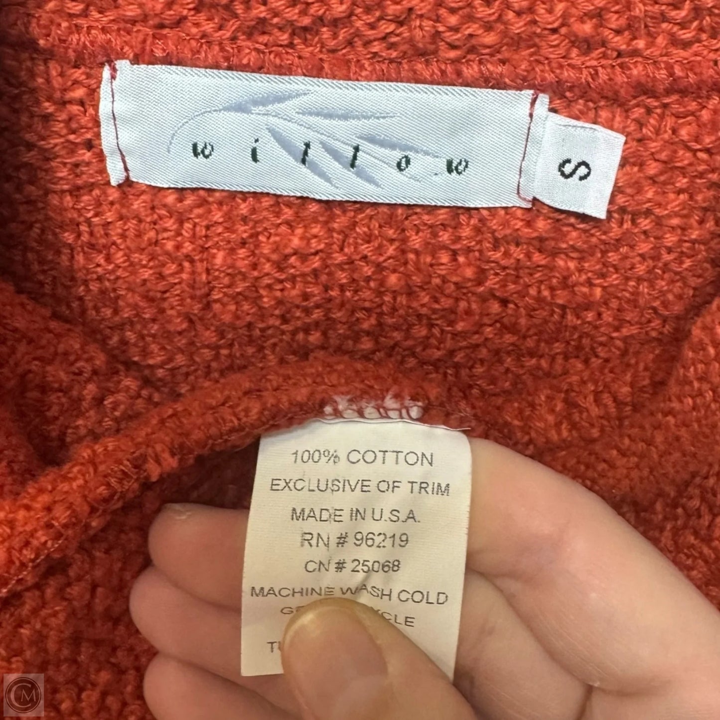 Sweater Cardigan By Willow In Orange, Size: S