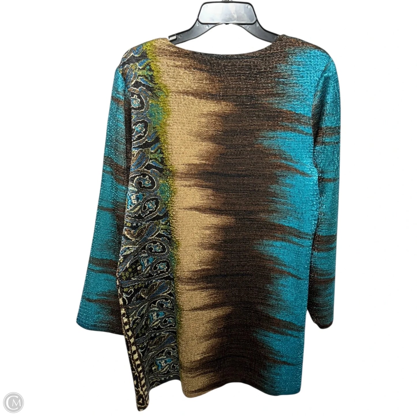 Crinkle Jacket By Chicos In Multi-colored, Size: 12