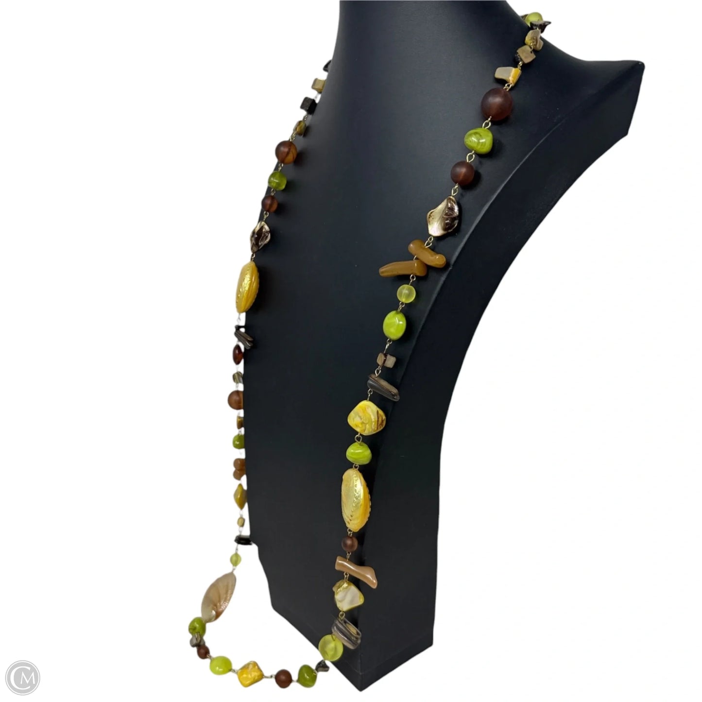 Multi Stone & Shell Station Necklace