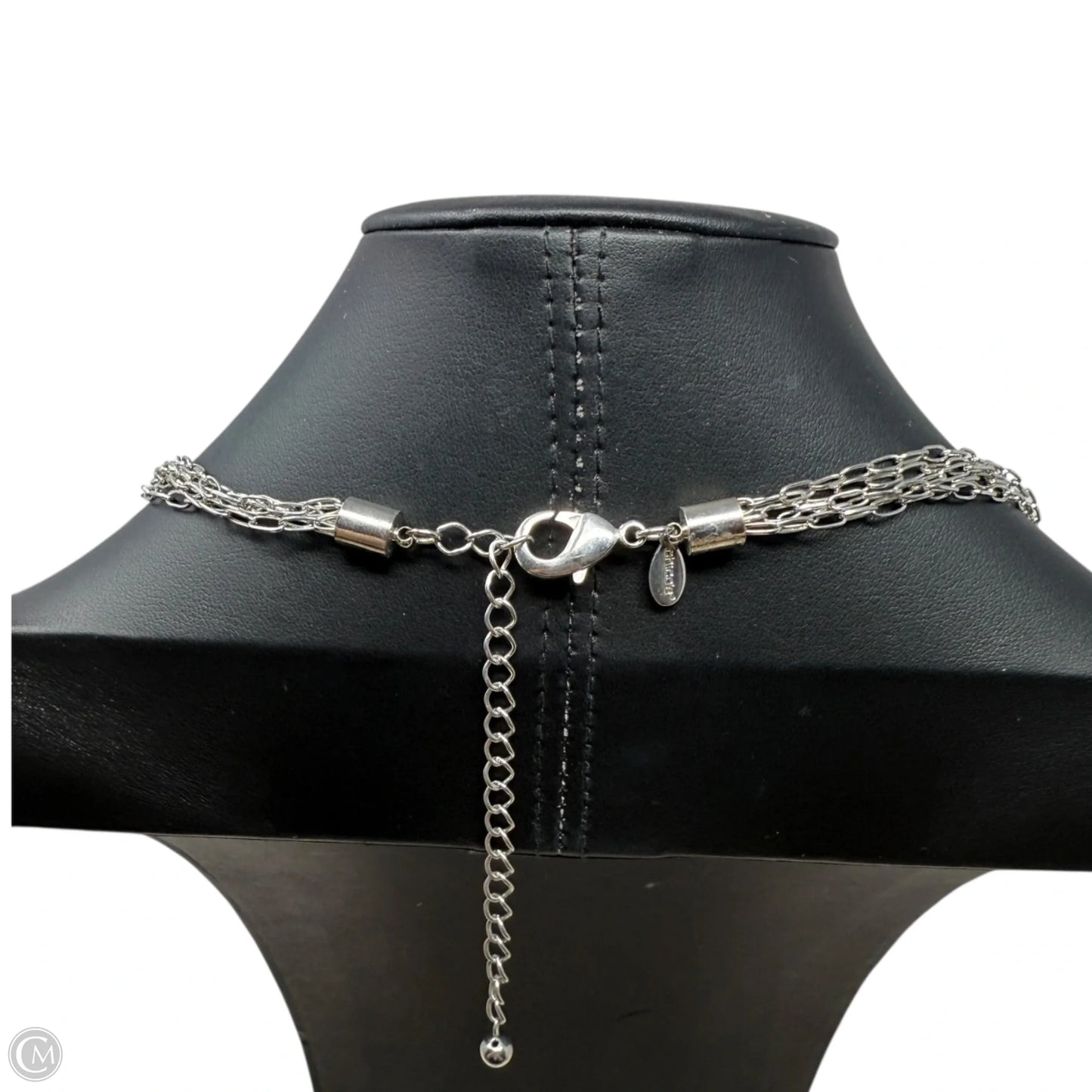 Black Stone Pendant Statement Necklace By Chicos