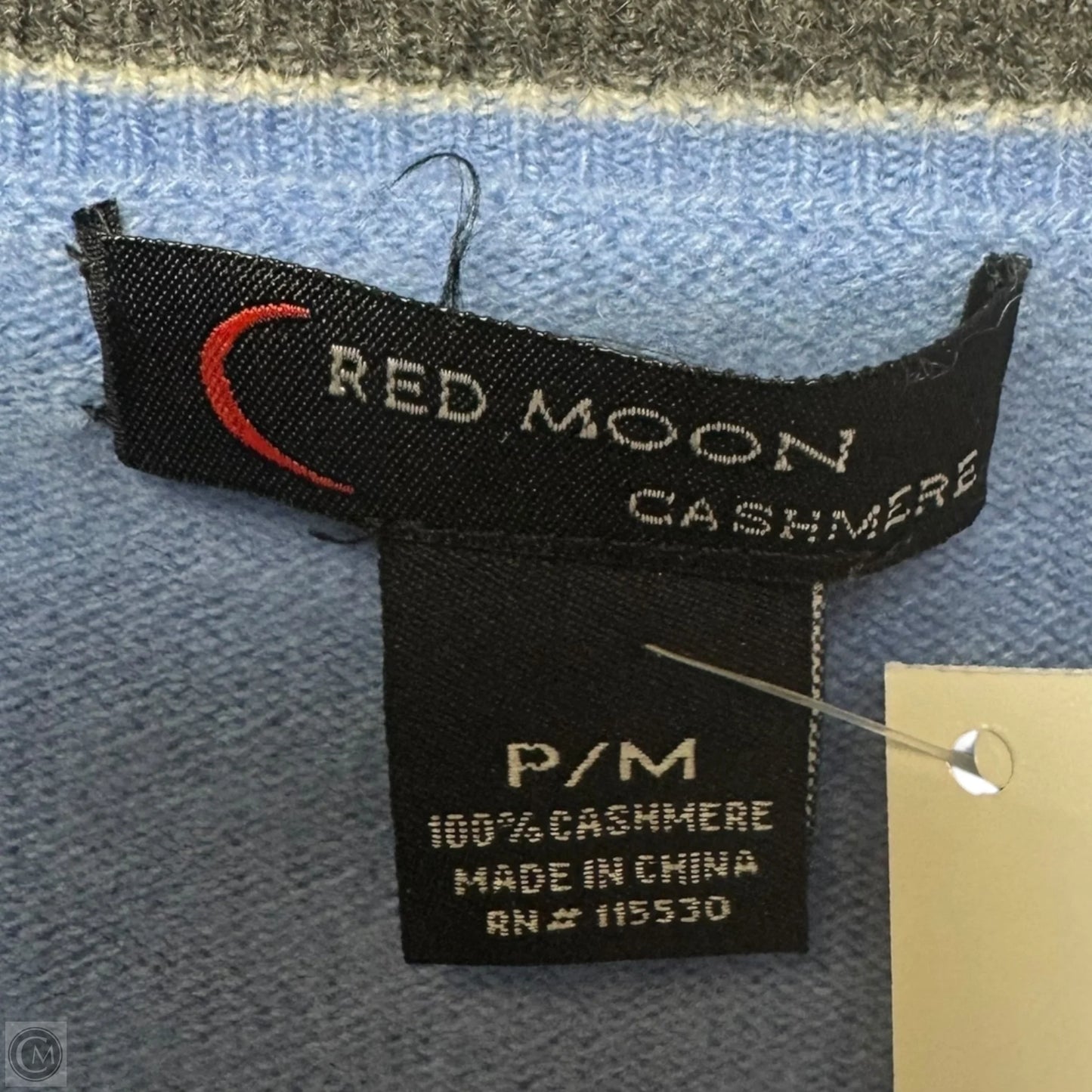 Sweater Cashmere By Red Moon Cashmere In Plaid Pattern, Size: M