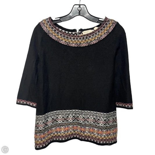 Antiquarian Pullover Sweater By Sleeping On Snow In Black & Pink, Size: XS