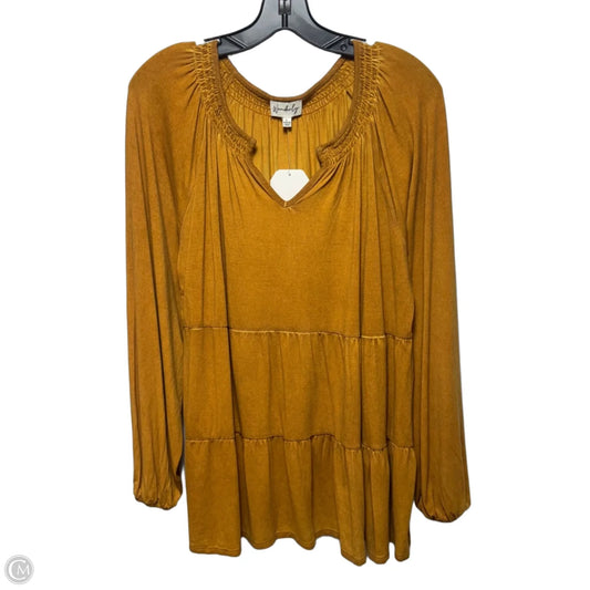 Top Long Sleeve By Wonderly In Yellow, Size: L