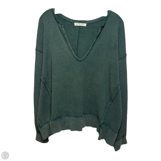 Top Long Sleeve By Free People In Green, Size: S