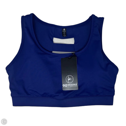 Athletic Bra By 90 Degrees By Reflex In Blue, Size: 1x