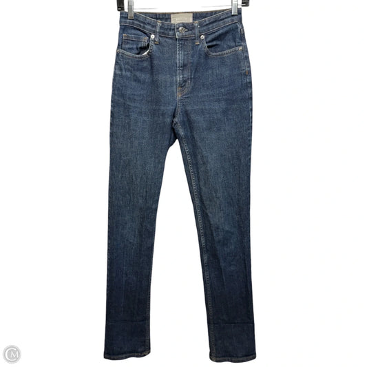 The High Rise Straight Jeans By Everlane In Blue Denim, Size: 0
