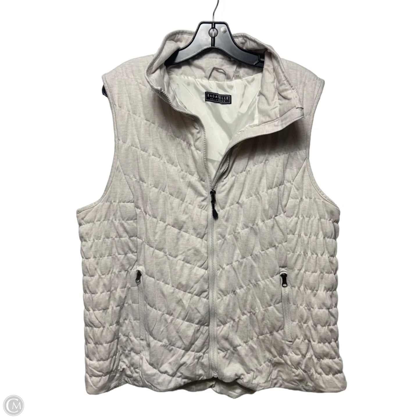 Vest Puffer & Quilted By Bagatelle In Taupe, Size: 2x