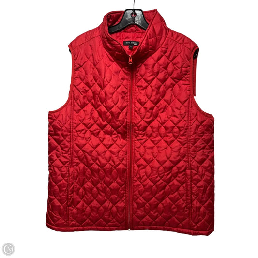 Vest Puffer & Quilted By Tint & Shadow In Red, Size: 2x