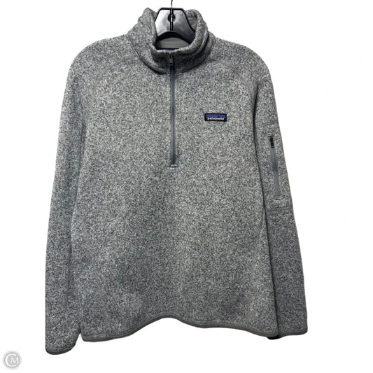 Athletic Fleece Lined Jacket By Patagonia In Grey, Size: L