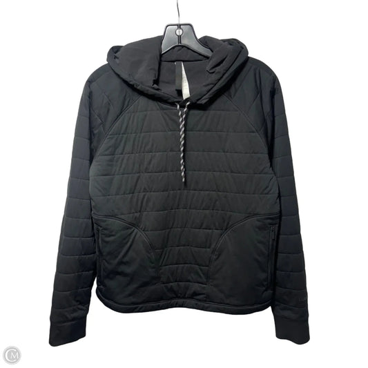 Athletic Top Long Sleeve Hoodie By Lululemon In Black, Size: 8