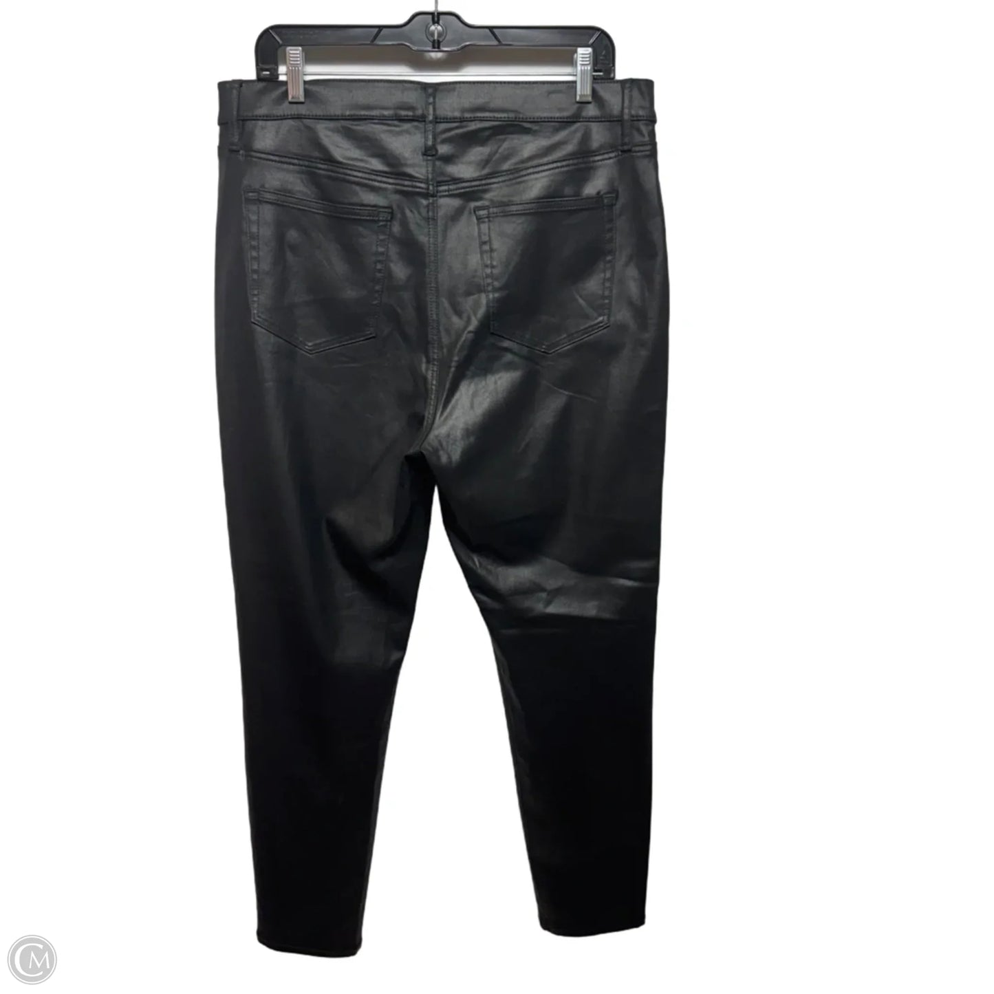 Waxed Pants Dress By Loft In Black, Size: 14