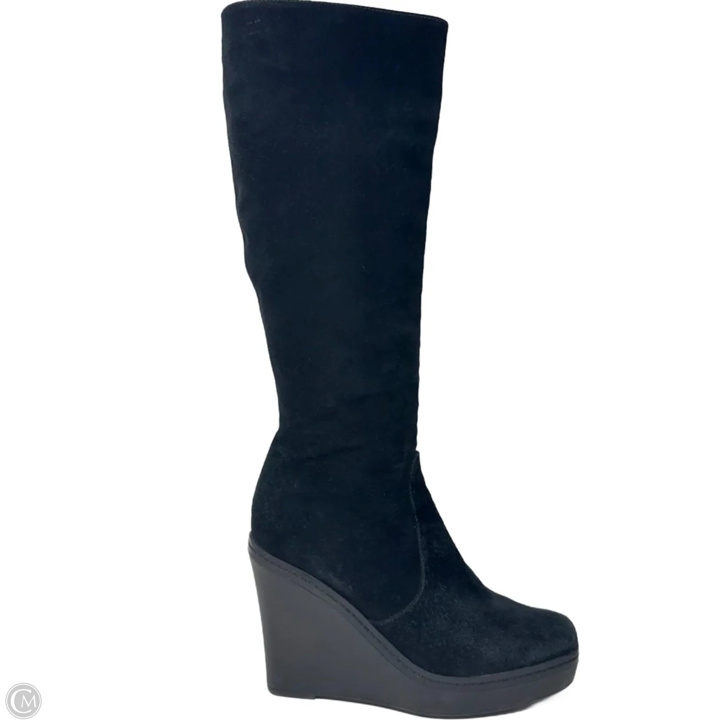 Suede Wedge Tall Boots By Castañer In Black, Size: 9