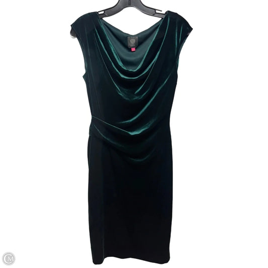 Velvet Cowl Neck Ruched Bodycon Cocktail Dress By Vince Camuto In Green, Size: 6