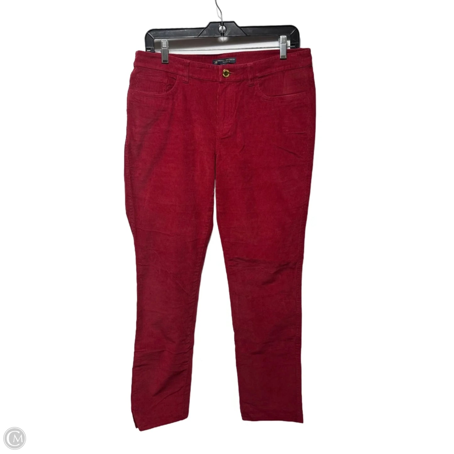 Natalie Fit Corduroy Pants By Brooks Brothers In Red, Size: 8