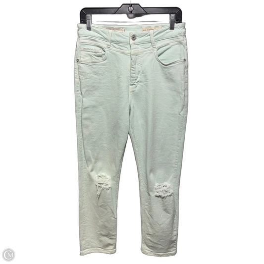High Rise Slim Distressed Jeans By Pilcro In Green, Size: 10/30