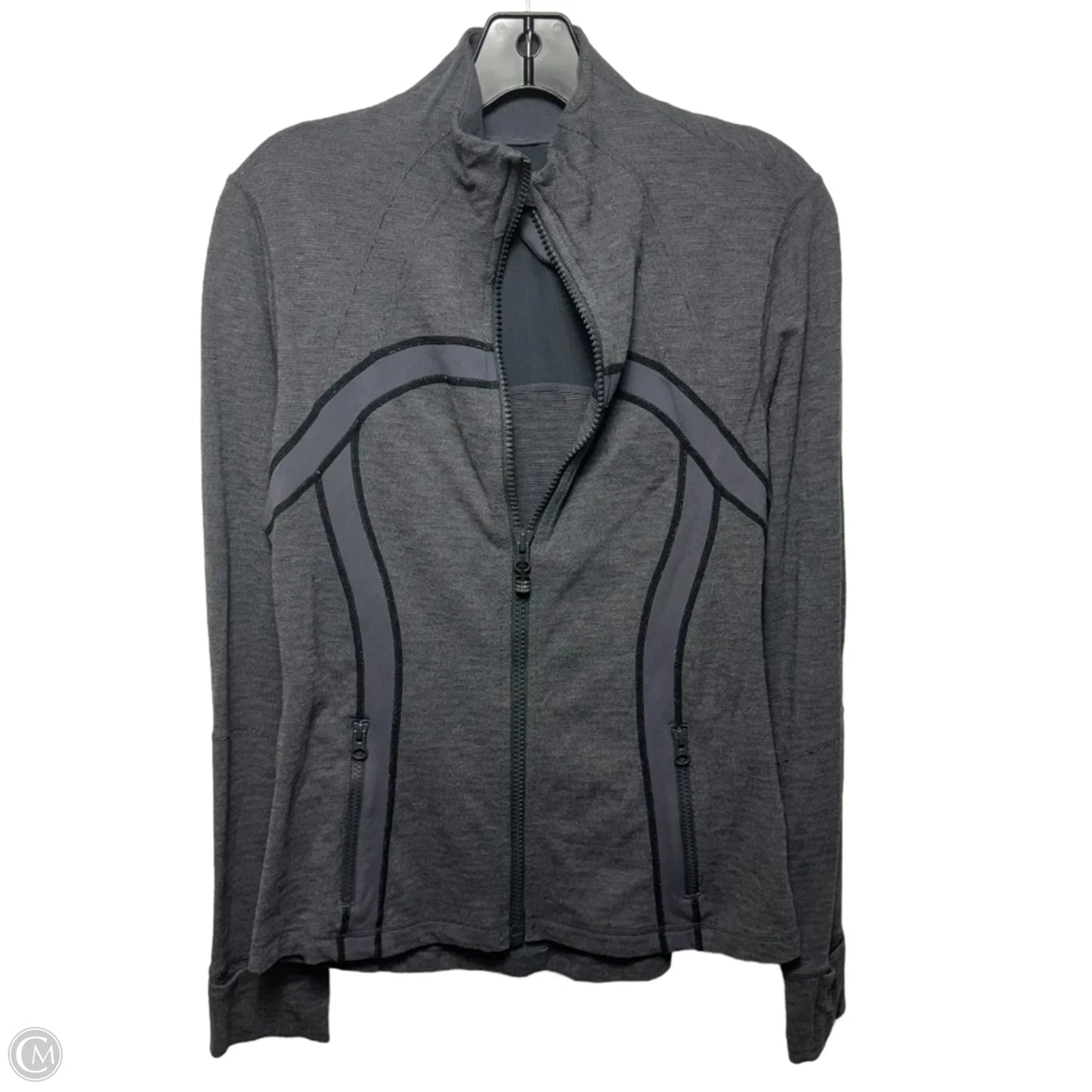 Athletic Jacket By Lululemon In Grey, Size: 10