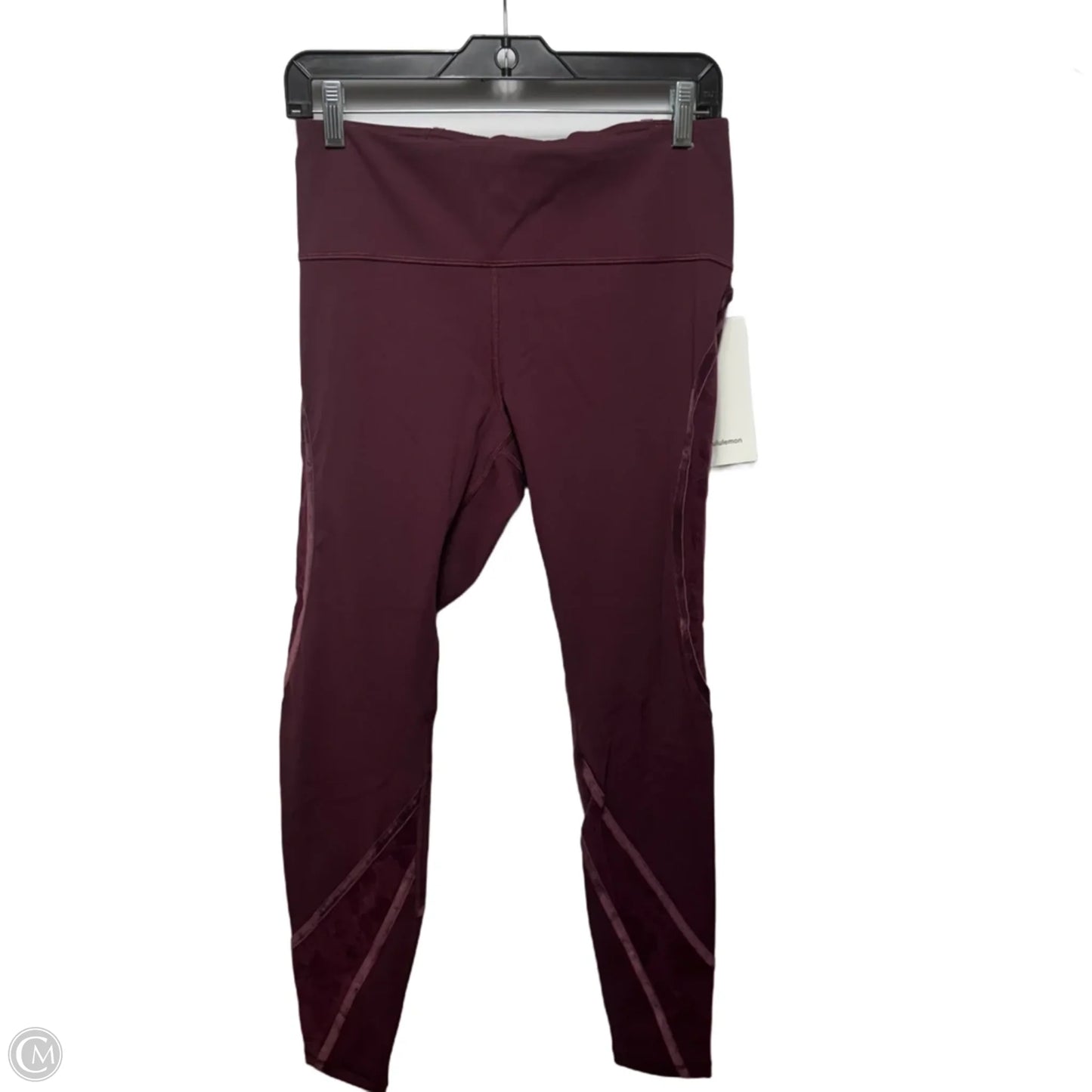 Wunder Under Athletic Leggings By Lululemon In Maroon, Size: 10