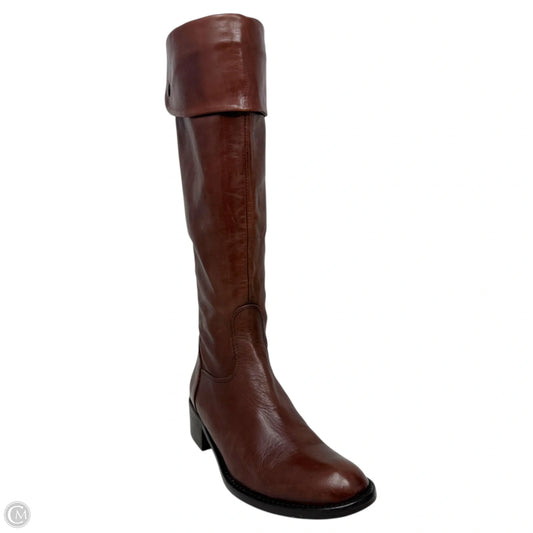 Wales Low Heel Leather Boots By Sesto Meucci In Brown, Size: 6