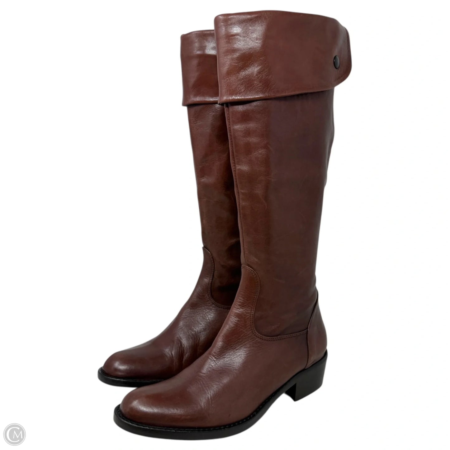 Wales Low Heel Leather Boots By Sesto Meucci In Brown, Size: 6
