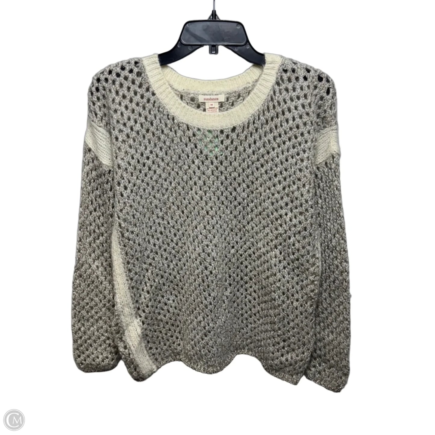 Sweater By Sundance In Cream & Silver, Size: M
