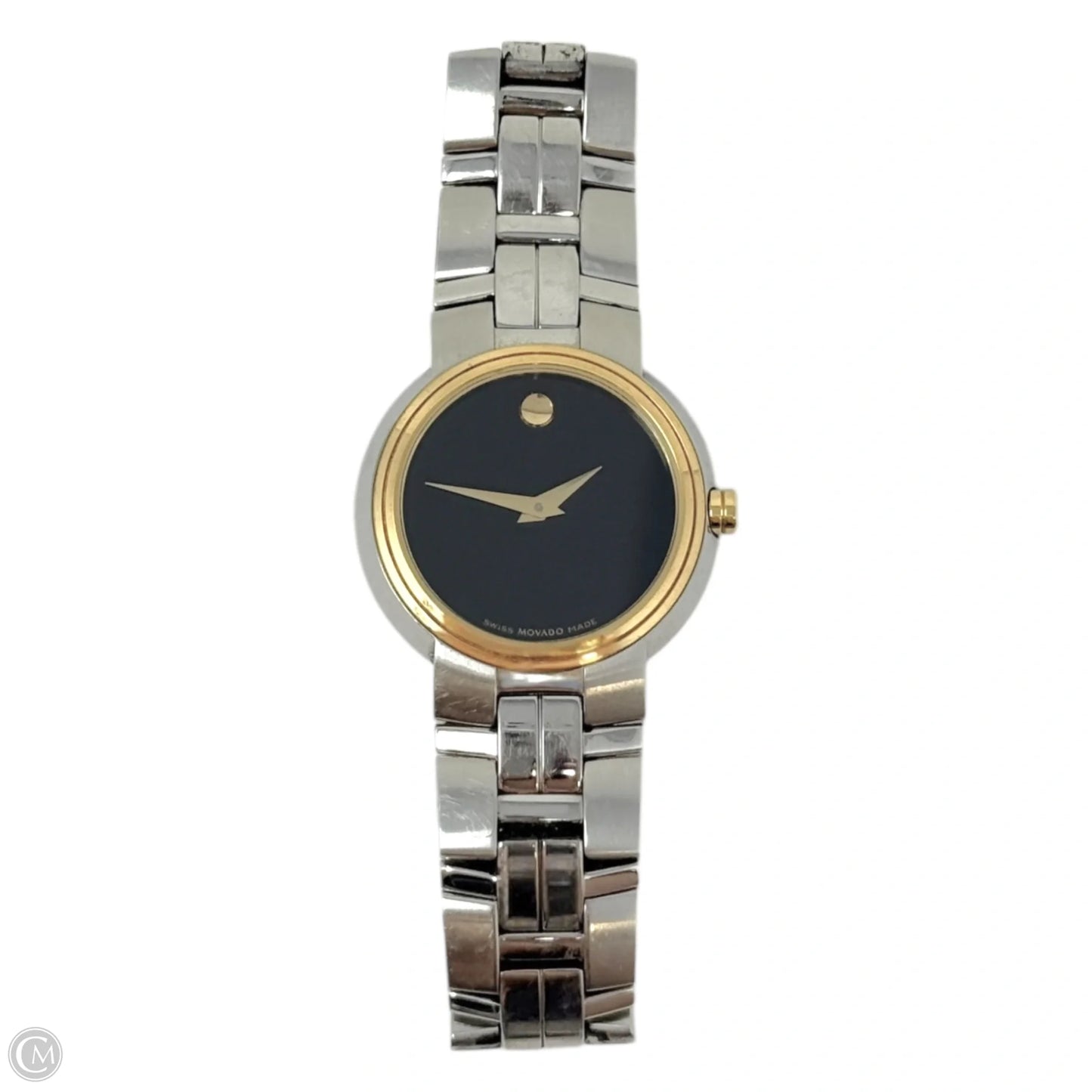 Black Museum Dial Two-Tone Watch (81 E4 1837) By Movado