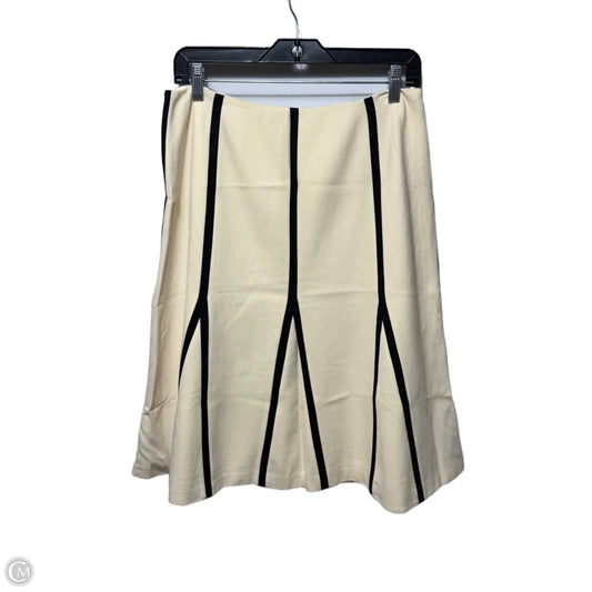 Wool Skirt Midi By Carlisle In Striped Pattern, Size: 10