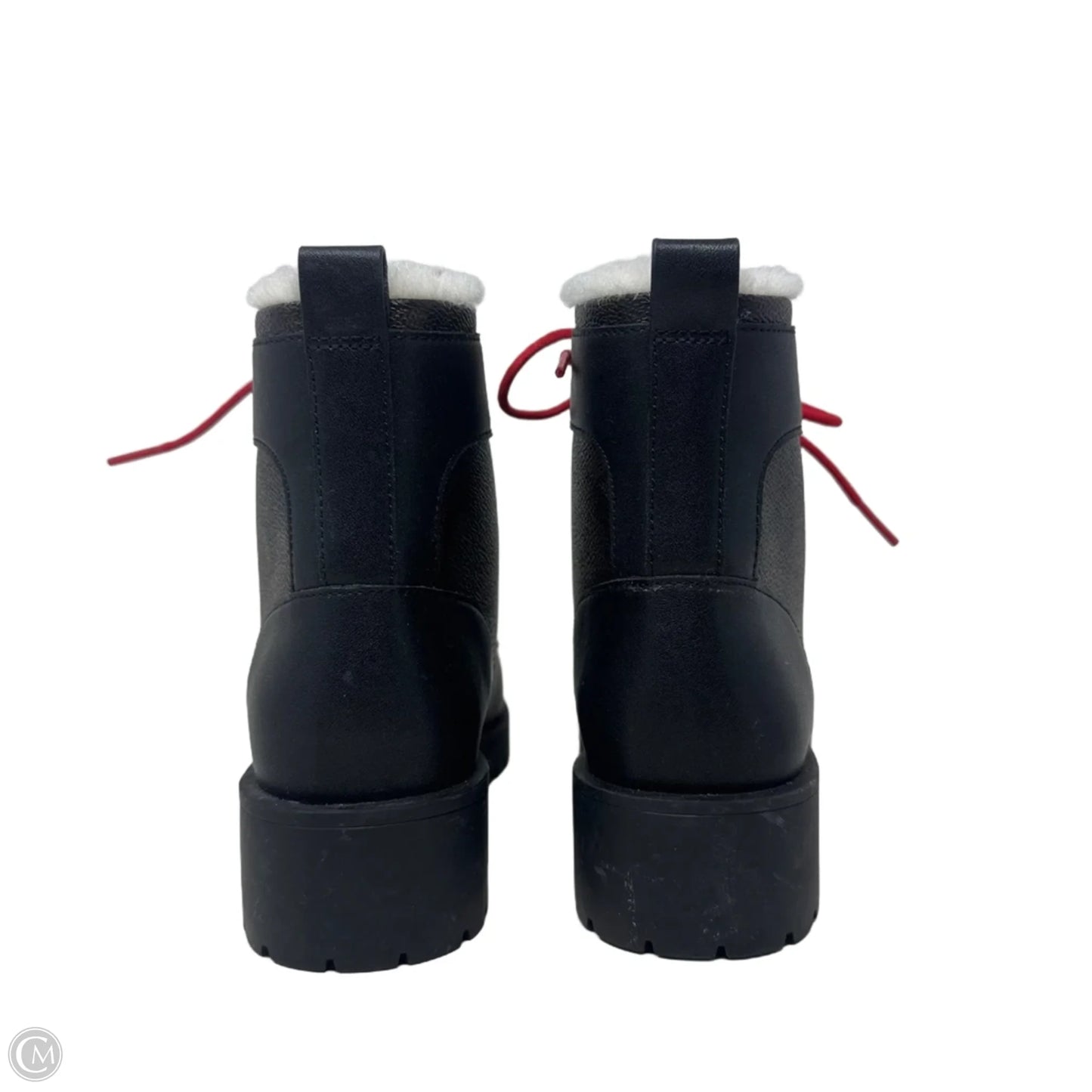 Lorraine Boots Designer By Coach In Black & Brown, Size: 7