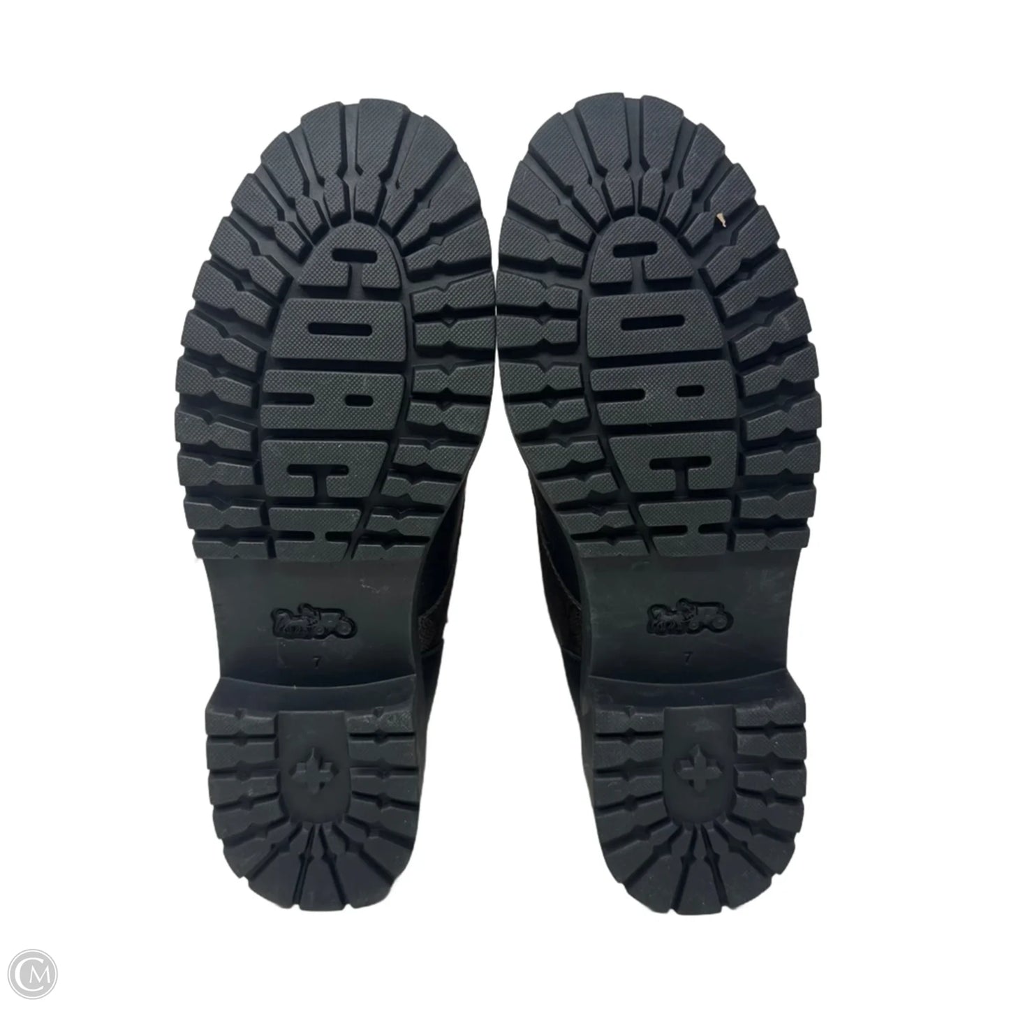 Lorraine Boots Designer By Coach In Black & Brown, Size: 7