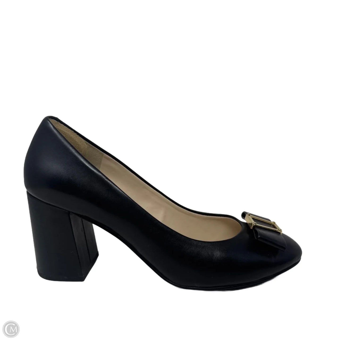 Emory Leather Bow Pumps By Cole-haan In Black, Size: 8