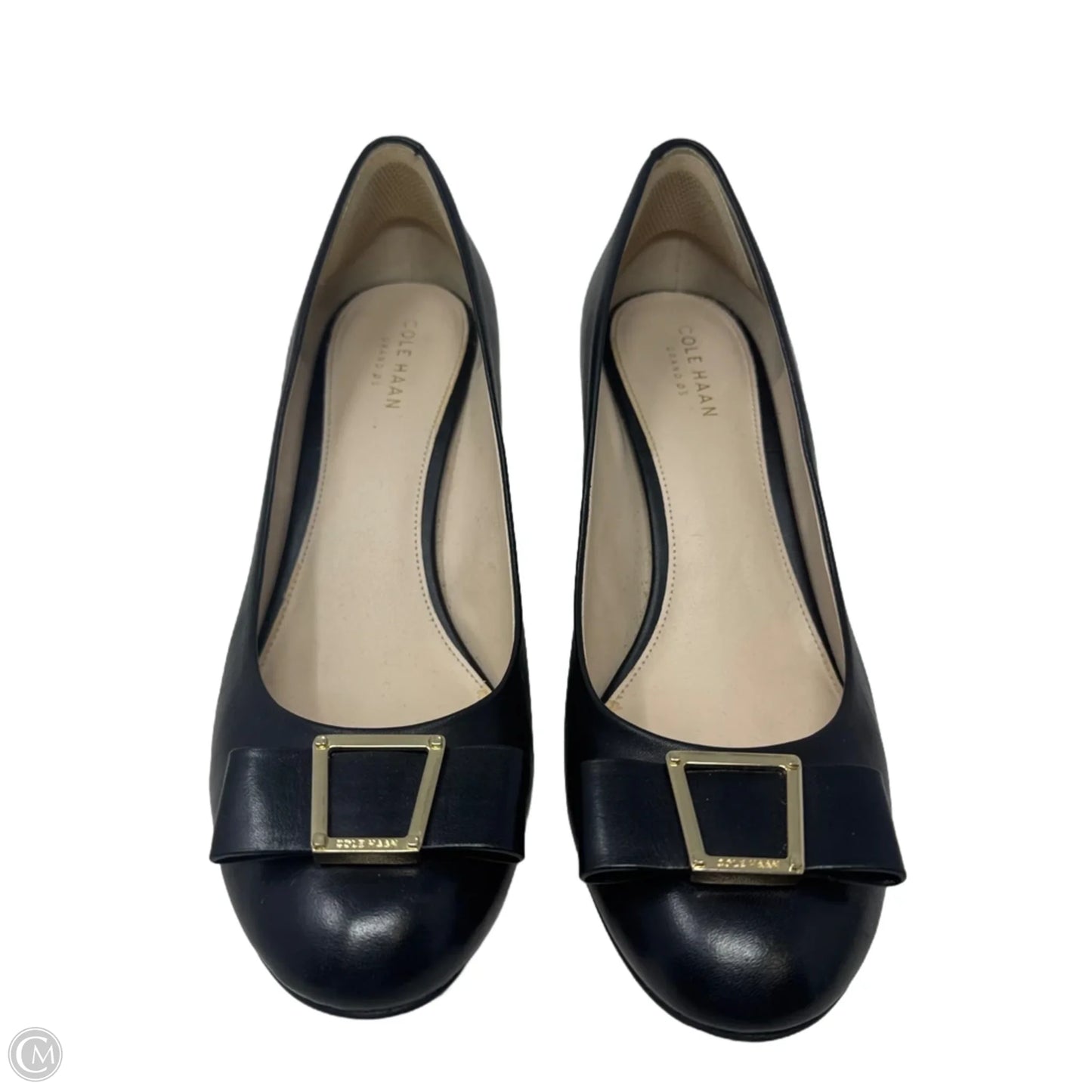 Emory Leather Bow Pumps By Cole-haan In Black, Size: 8
