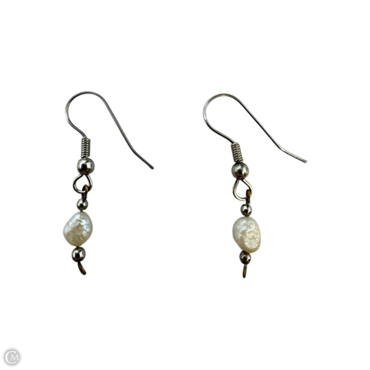 Tiny Dangle Pearl Earrings Sterling Silver