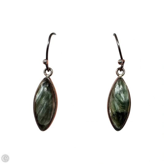 Oval Dangle Earrings Sterling Silver