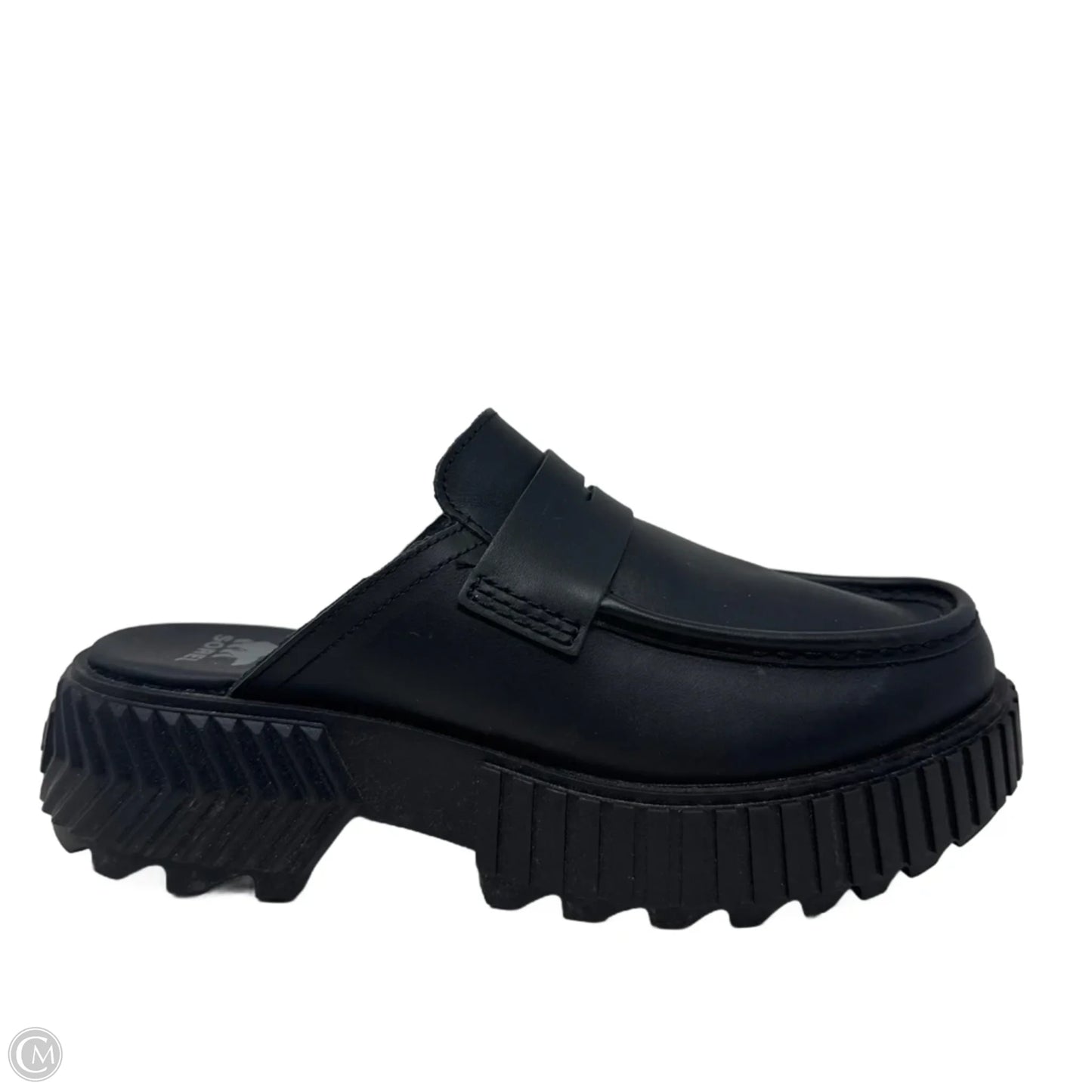 Loafer Mule Shoes Heels Platform By Sorel In Black, Size: 8