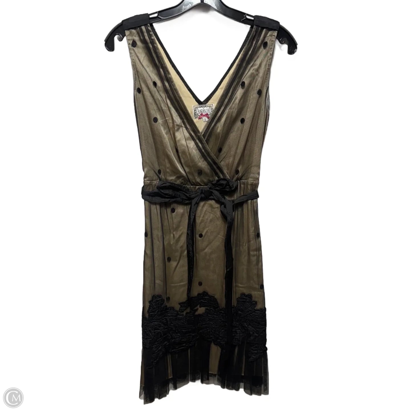 Dress Party Short By Baraschi In Black & Tan, Size: 2