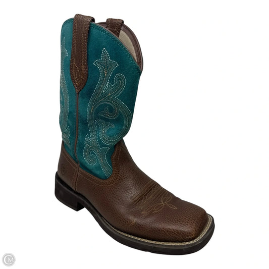Prim Rose Western Boot By Ariat In Blue & Brown, Size: 7C