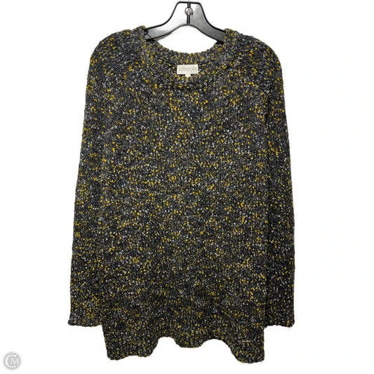 Sweater By Apricot In Grey & Yellow, Size: L