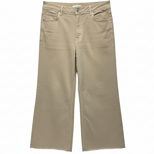 Jeans Cropped By Zara In Tan, Size: 12
