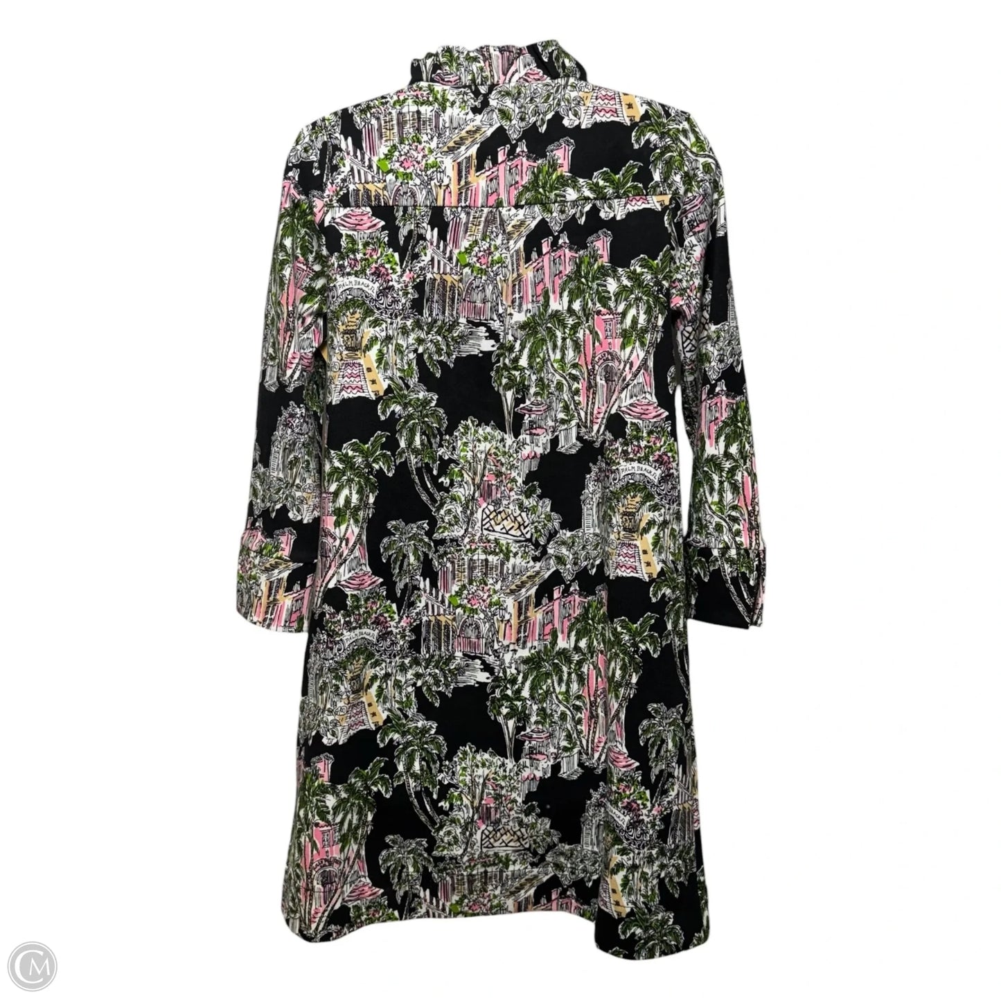 Knightly Dress Designer By Lilly Pulitzer In Onyx PB Anniversary Toile Print, Size: XXS