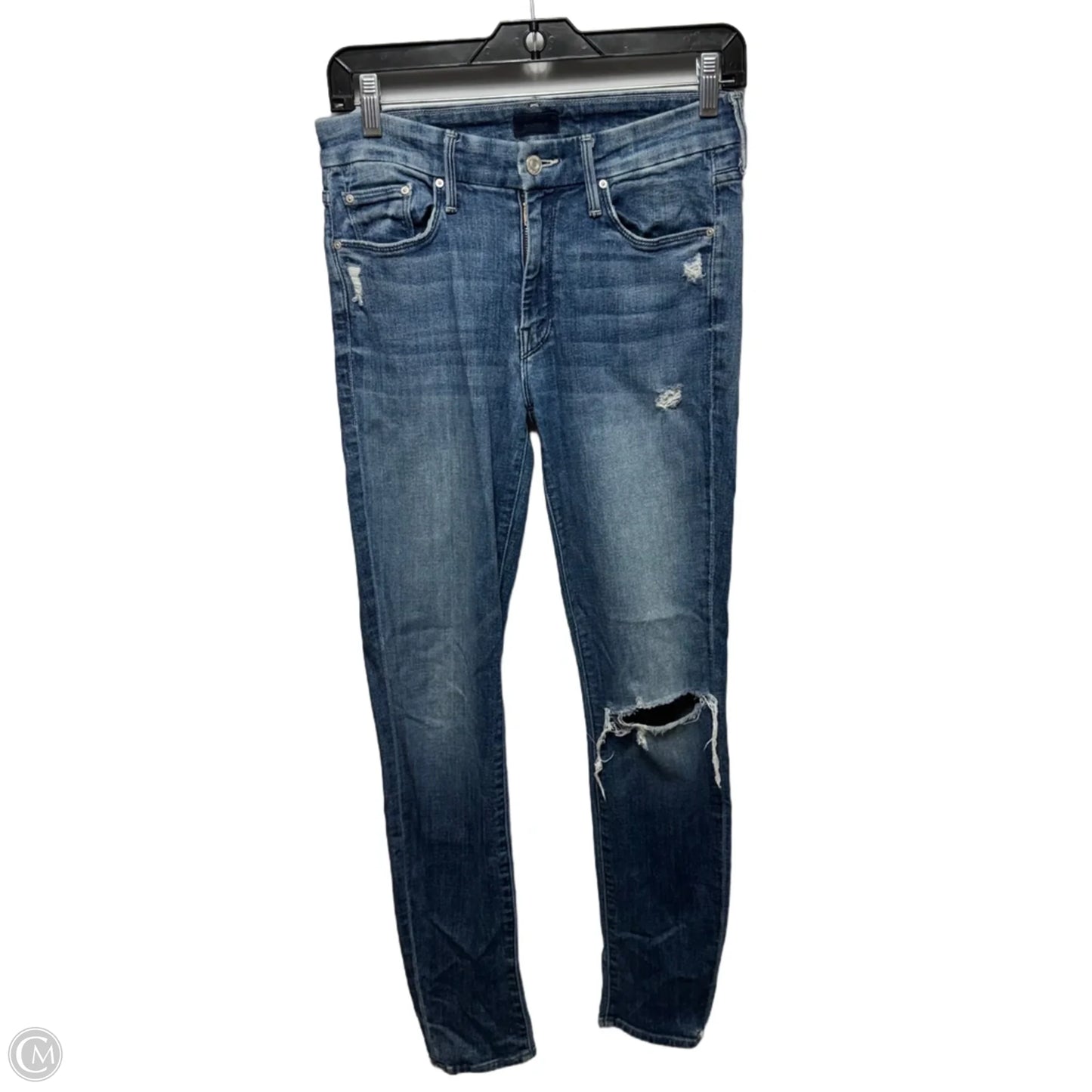The Looker Jeans Skinny By Mother In Blue Denim, Size: 4
