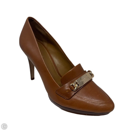 Shoes Designer By Coach In Brown & Gold, Size: 7